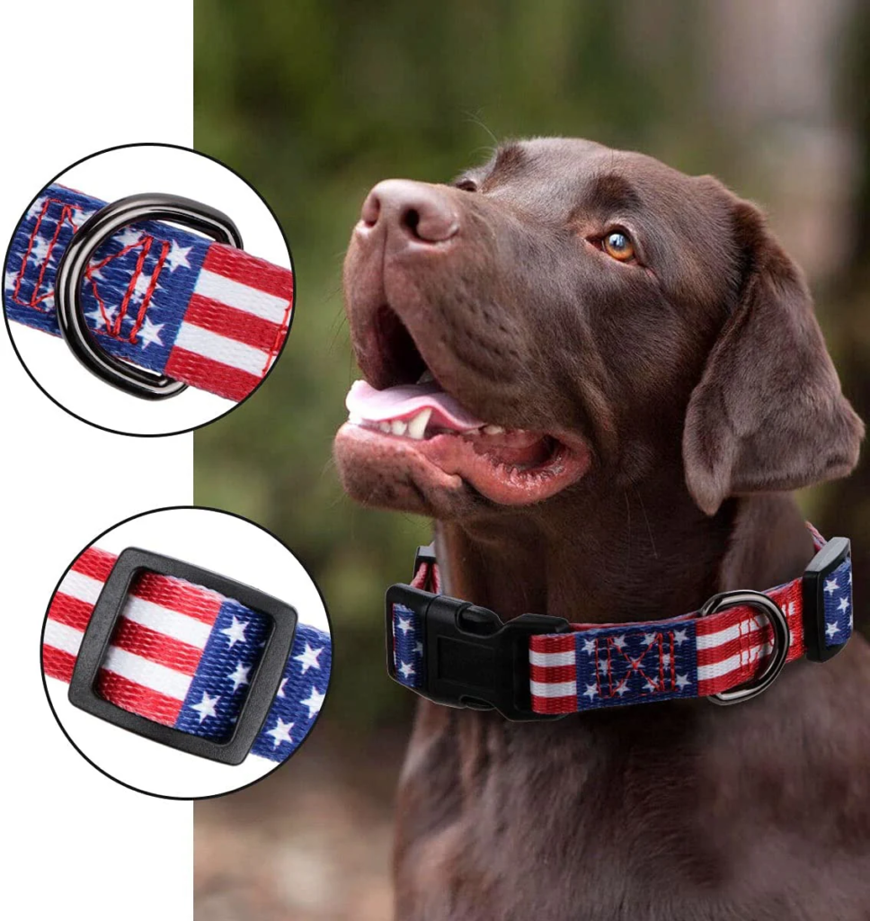 american flag dog collar